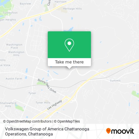 Mapa de Volkswagen Group of America Chattanooga Operations