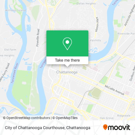 Mapa de City of Chattanooga Courthouse