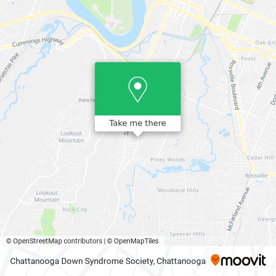 Mapa de Chattanooga Down Syndrome Society