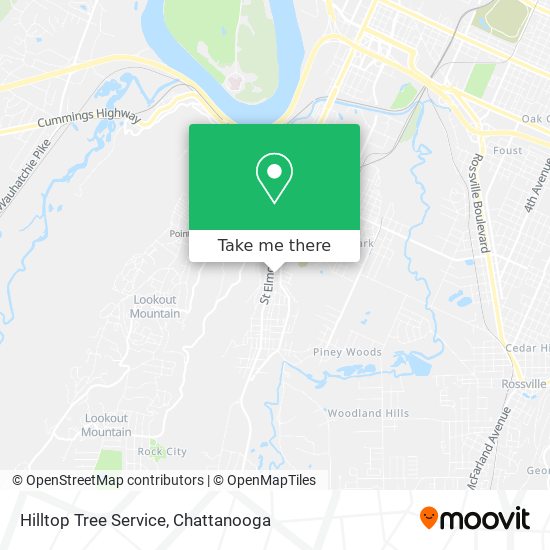 Hilltop Tree Service map