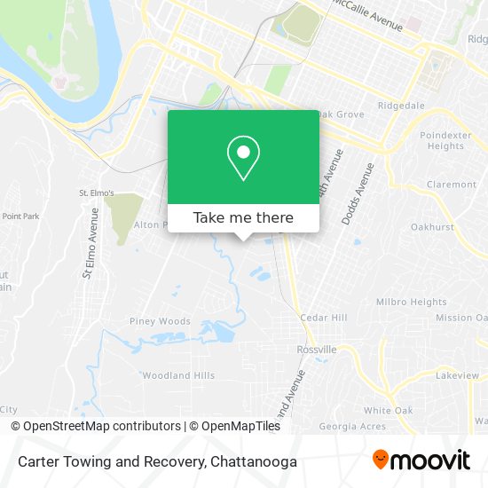 Carter Towing and Recovery map