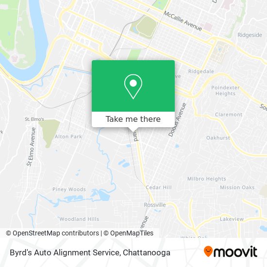 Byrd's Auto Alignment Service map