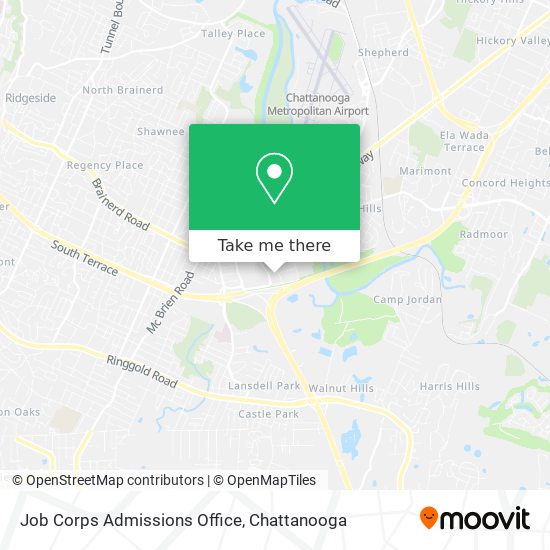 Mapa de Job Corps Admissions Office