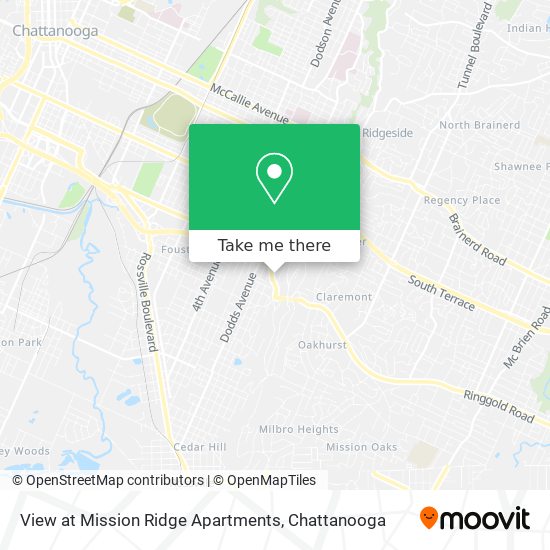 View at Mission Ridge Apartments map