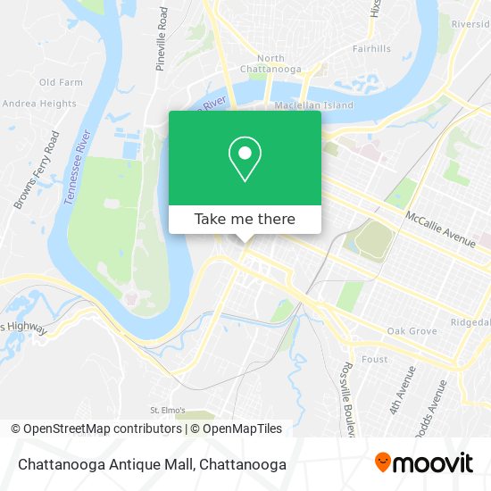 Mapa de Chattanooga Antique Mall