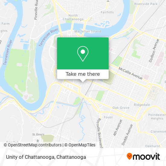 Mapa de Unity of Chattanooga