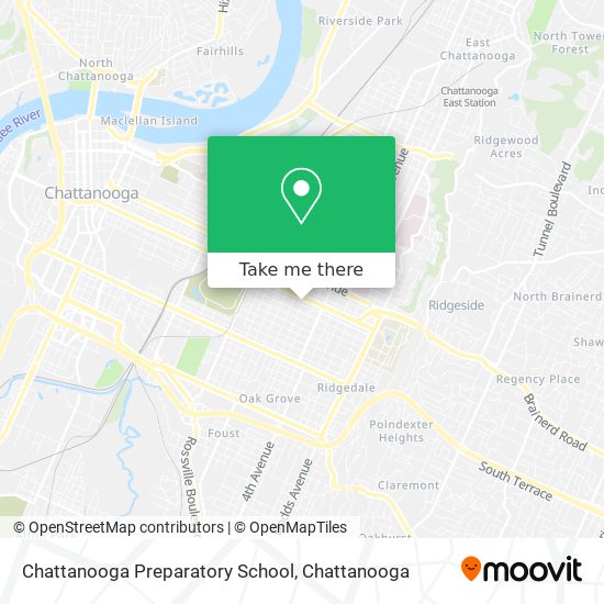 Chattanooga Preparatory School map