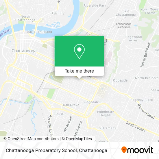Chattanooga Preparatory School map