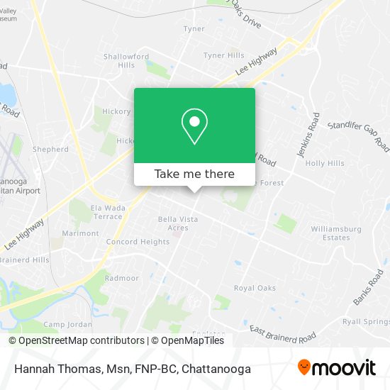 Mapa de Hannah Thomas, Msn, FNP-BC