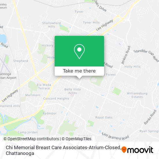 Mapa de Chi Memorial Breast Care Associates-Atrium-Closed