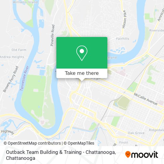 Outback Team Building & Training - Chattanooga map