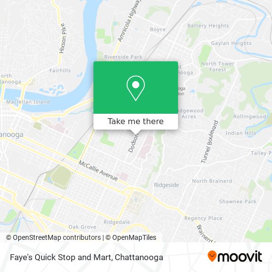 Faye's Quick Stop and Mart map