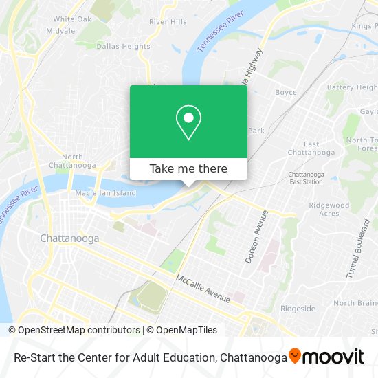 Mapa de Re-Start the Center for Adult Education