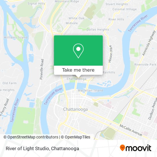 River of Light Studio map