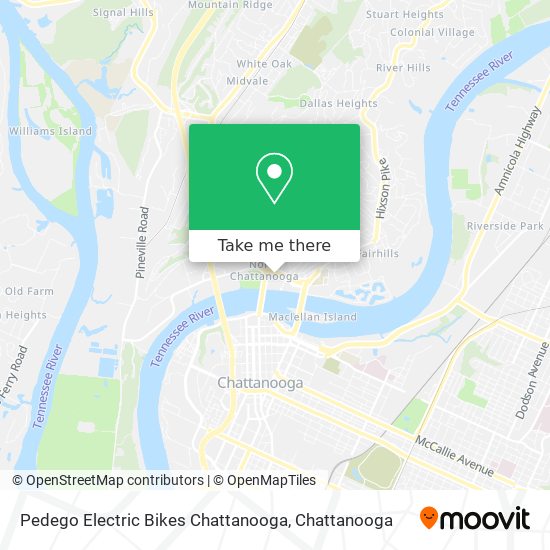 Pedego Electric Bikes Chattanooga map