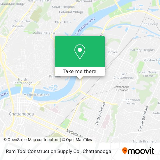 Mapa de Ram Tool Construction Supply Co.