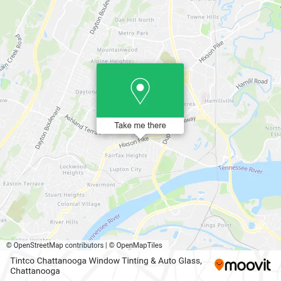 Tintco Chattanooga Window Tinting & Auto Glass map
