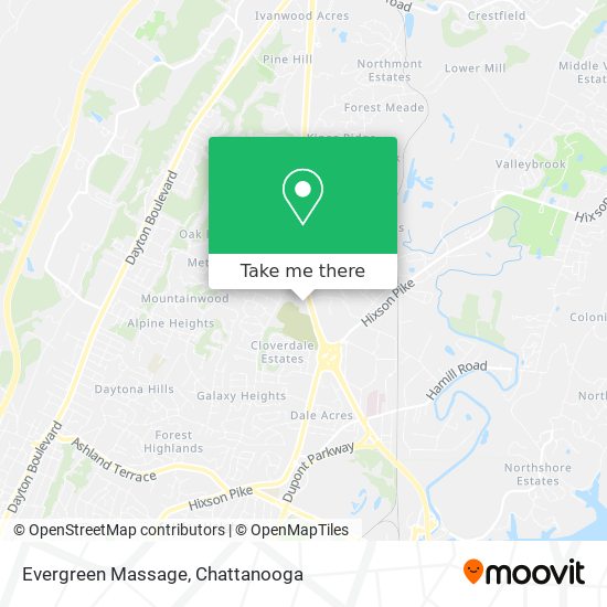 Evergreen Massage map