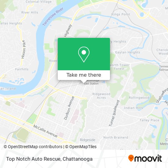 Mapa de Top Notch Auto Rescue