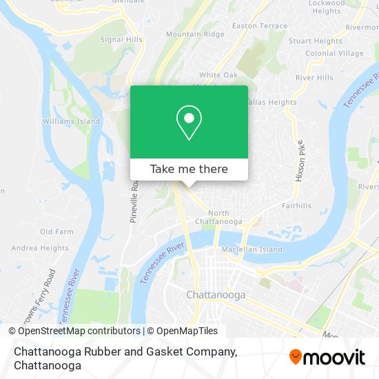 Chattanooga Rubber and Gasket Company map