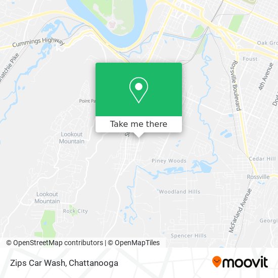 Mapa de Zips Car Wash