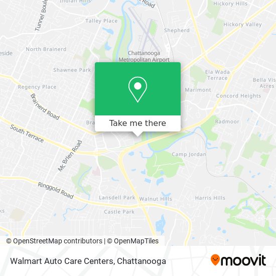 Mapa de Walmart Auto Care Centers