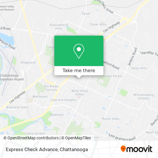 Mapa de Express Check Advance