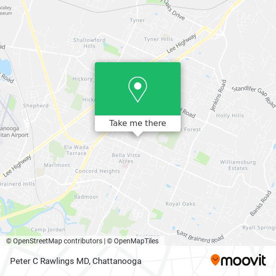 Peter C Rawlings MD map