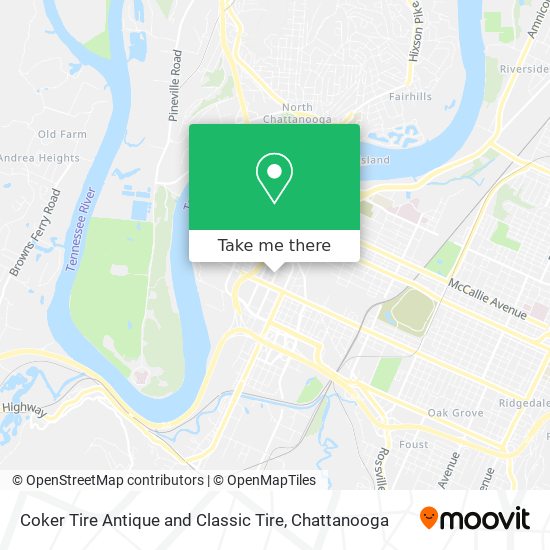 Coker Tire Antique and Classic Tire map