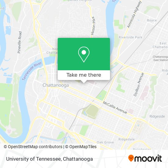 Mapa de University of Tennessee