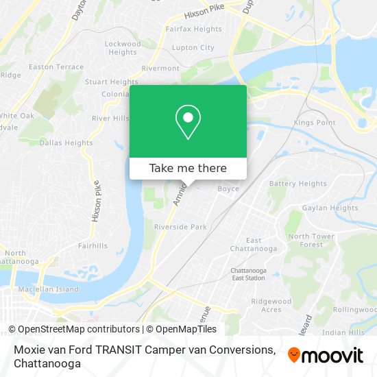 Moxie van Ford TRANSIT Camper van Conversions map