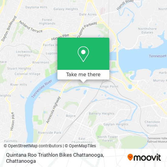 Mapa de Quintana Roo Triathlon Bikes Chattanooga