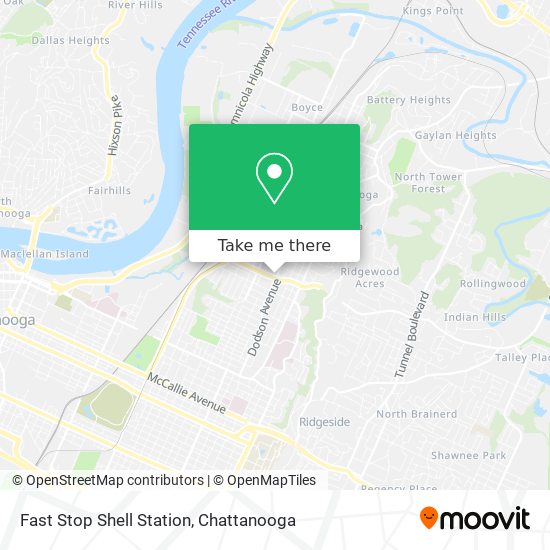 Mapa de Fast Stop Shell Station