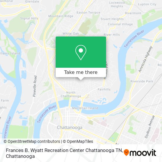 Frances B. Wyatt Recreation Center Chattanooga TN map