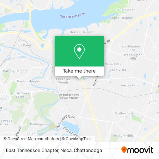 East Tennessee Chapter, Neca map