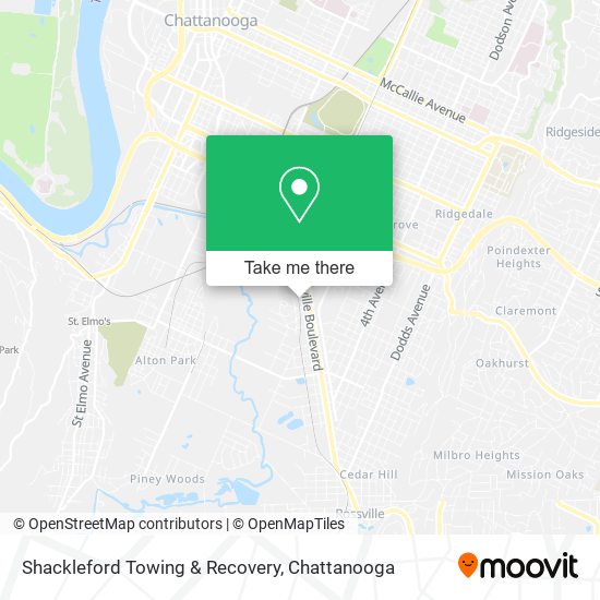 Shackleford Towing & Recovery map