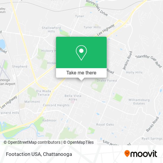 Mapa de Footaction USA