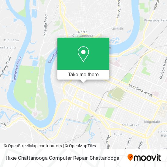Mapa de Ifixie Chattanooga Computer Repair