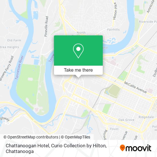 Chattanoogan Hotel, Curio Collection by Hilton map