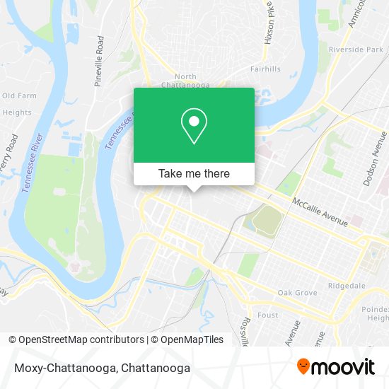 Mapa de Moxy-Chattanooga