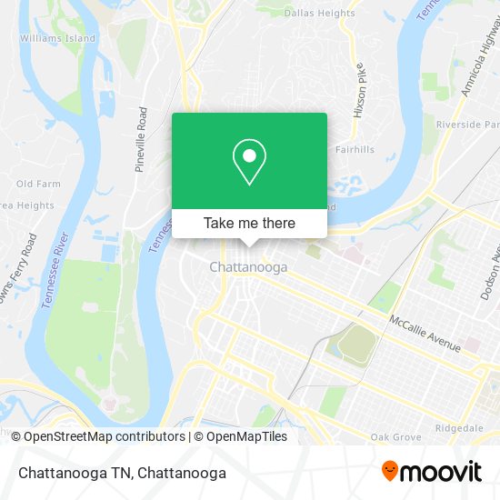 Mapa de Chattanooga TN
