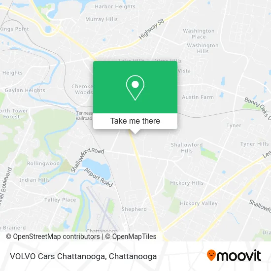 VOLVO Cars Chattanooga map