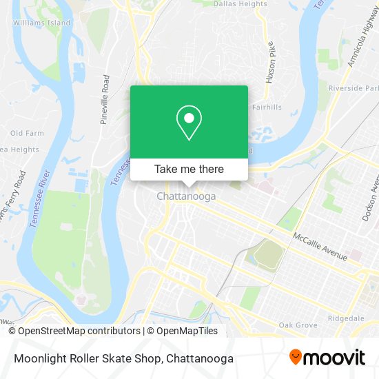 Moonlight Roller Skate Shop map