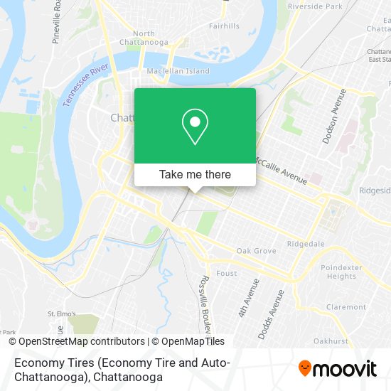 Mapa de Economy Tires (Economy Tire and Auto-Chattanooga)