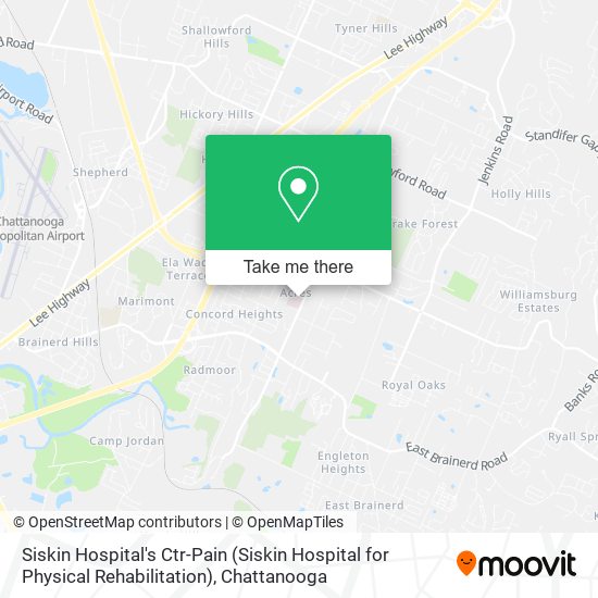 Siskin Hospital's Ctr-Pain (Siskin Hospital for Physical Rehabilitation) map