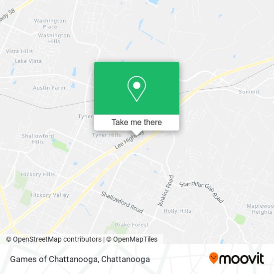 Games of Chattanooga map