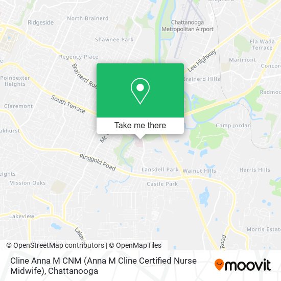 Cline Anna M CNM (Anna M Cline Certified Nurse Midwife) map