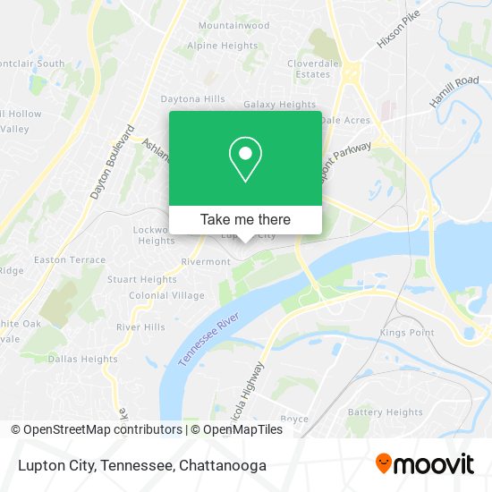 Mapa de Lupton City, Tennessee