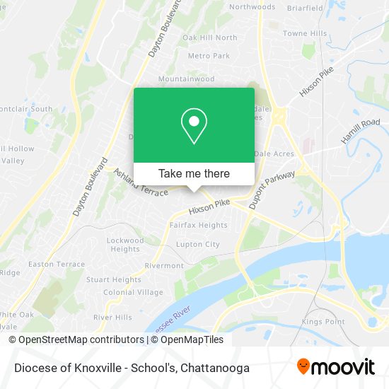 Mapa de Diocese of Knoxville - School's