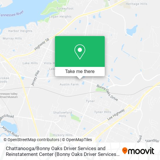 Mapa de Chattanooga / Bonny Oaks Driver Services and Reinstatement Center